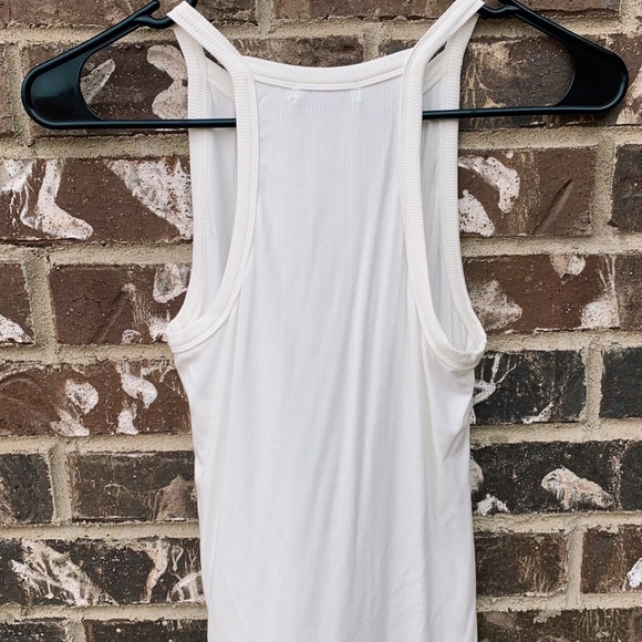 White Ribbed Tank Top - Picture 3 of 3